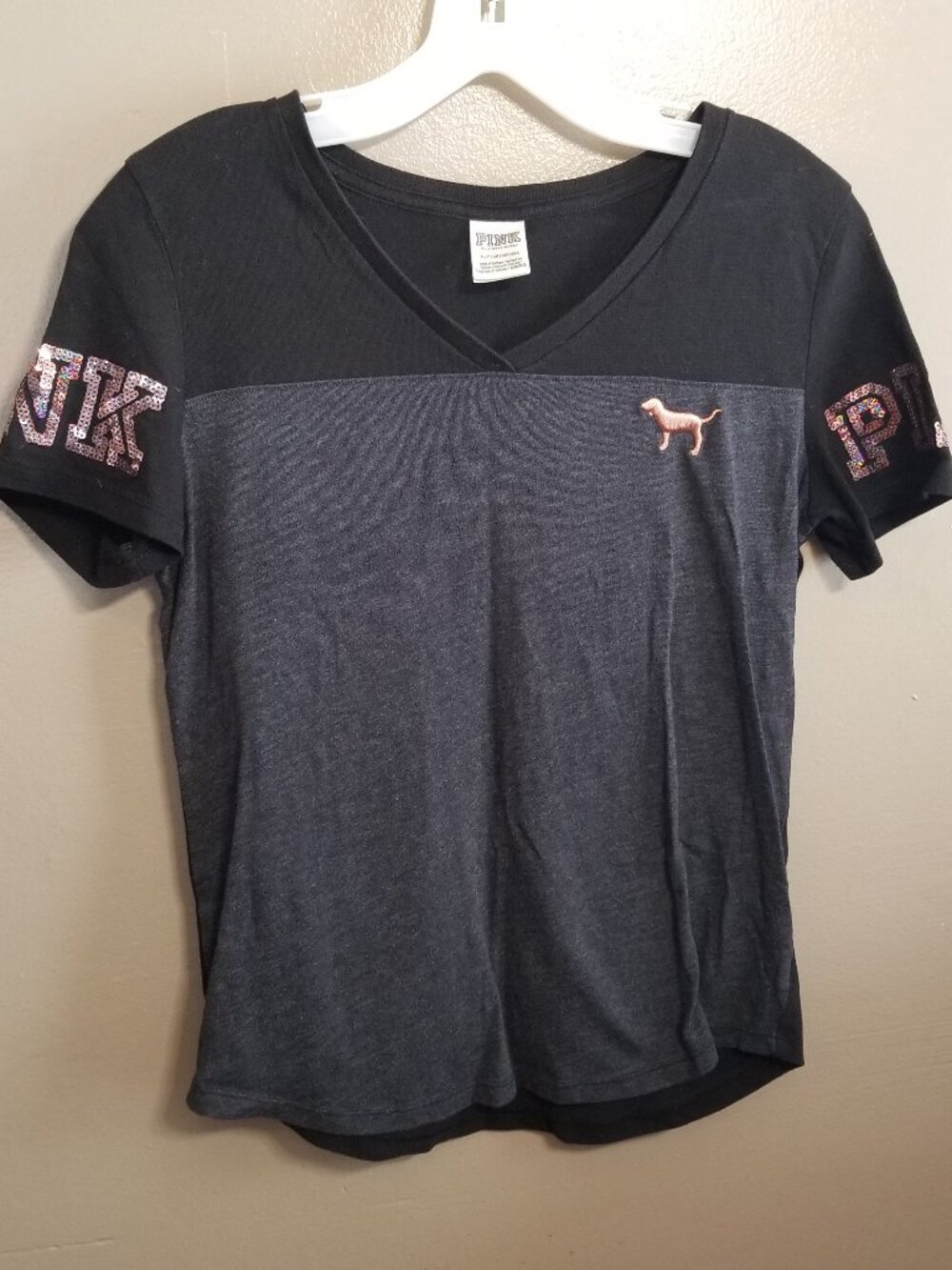 Victoria's Secret Short Sleeve Shirt, Small, Sequined